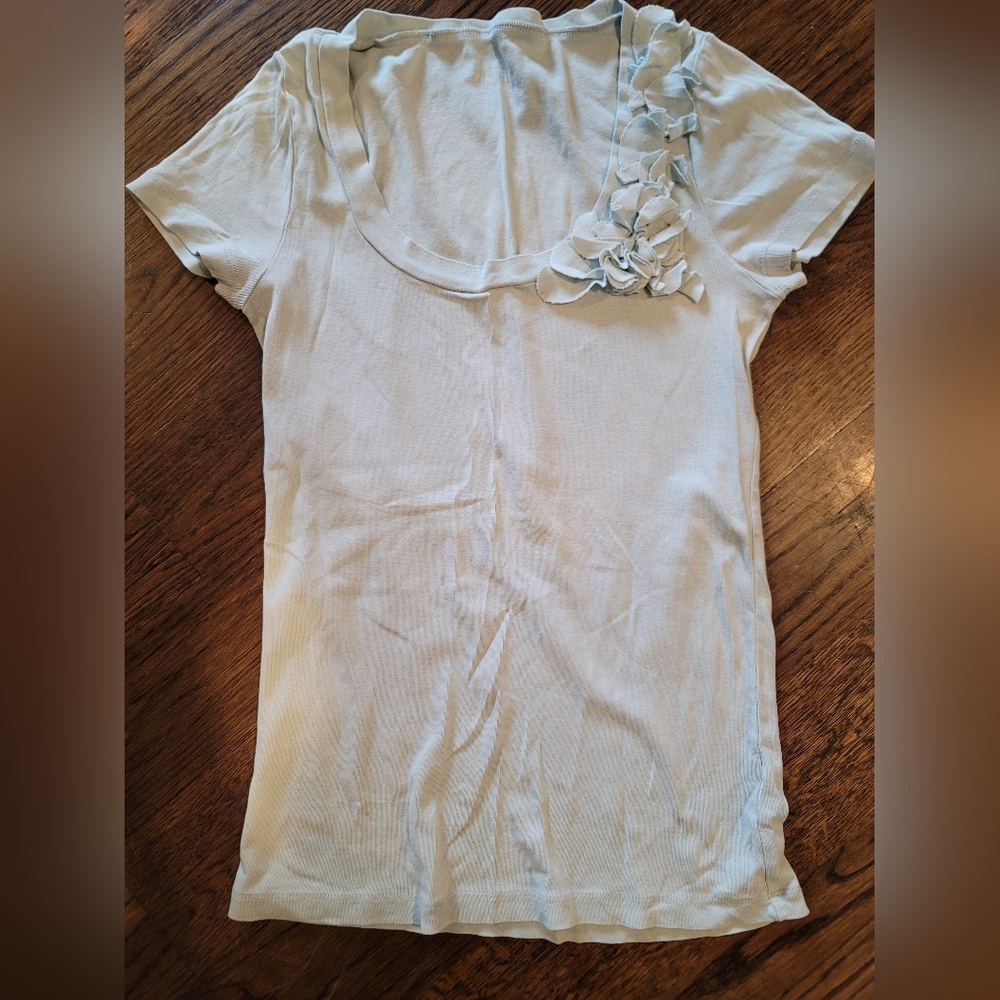 J. Crew perfect tee light light blue color